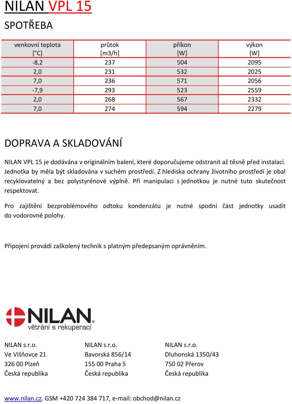 Z hlediska ochrany životního prostředí je obal recyklovatelný a bez polystyrénové výplně. Při manipulaci s jednotkou je nutné tuto skutečnost respektovat.