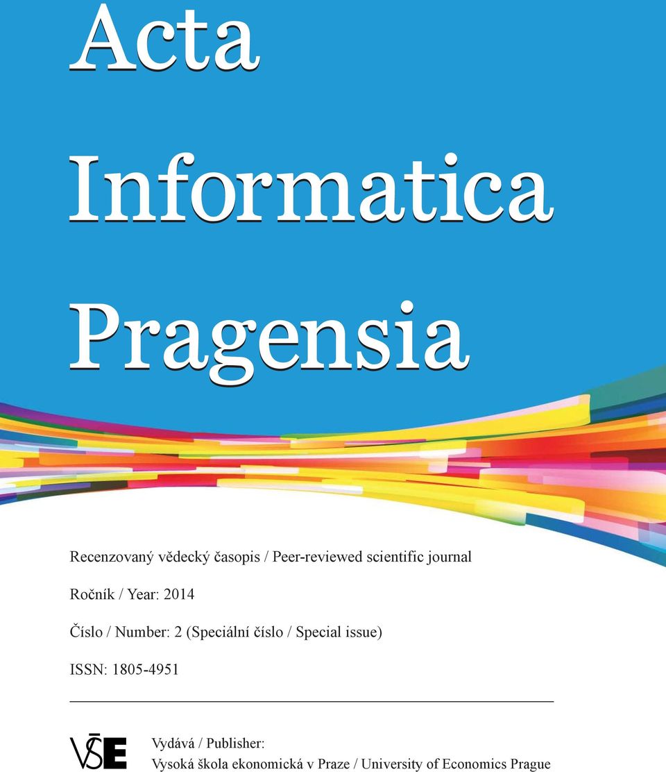 číslo / Special issue) ISSN: 185-4951 Vydává / Publisher: