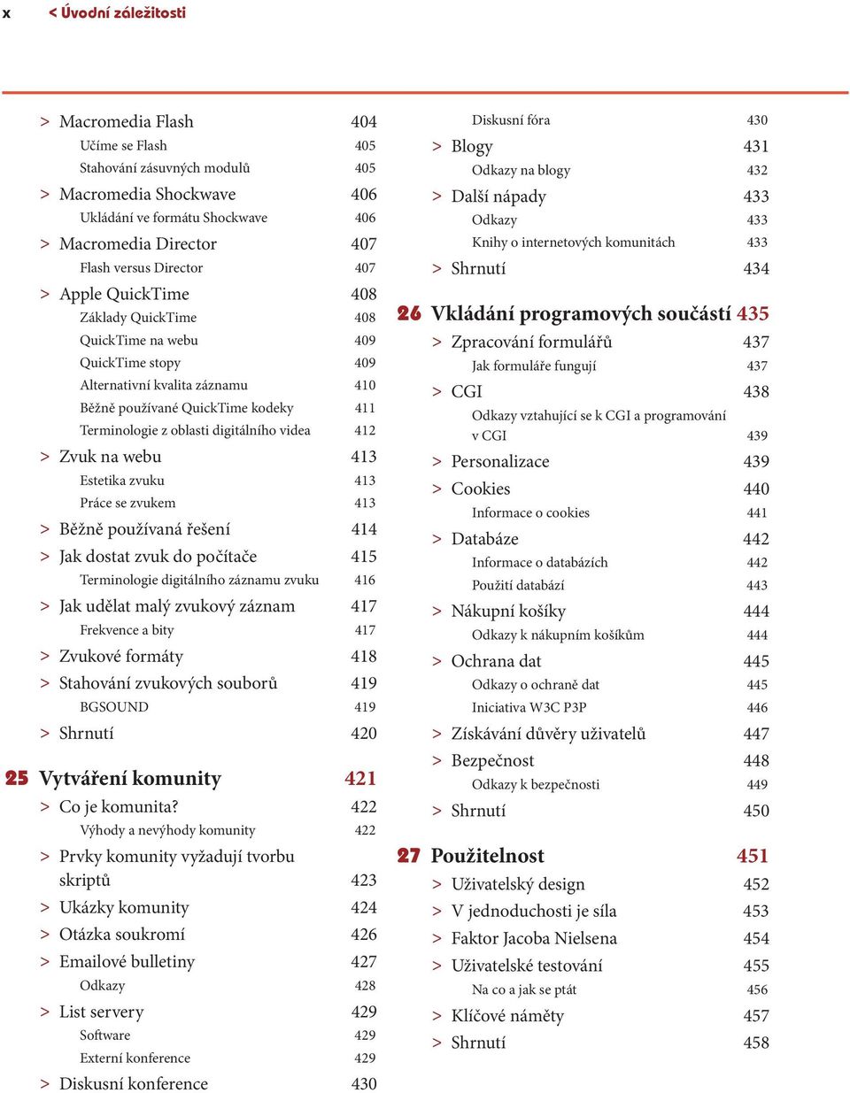 digitálního videa 412 > Zvuk na webu 413 Estetika zvuku 413 Práce se zvukem 413 > Běžně používaná řešení 414 > Jak dostat zvuk do počítače 415 Terminologie digitálního záznamu zvuku 416 > Jak udělat