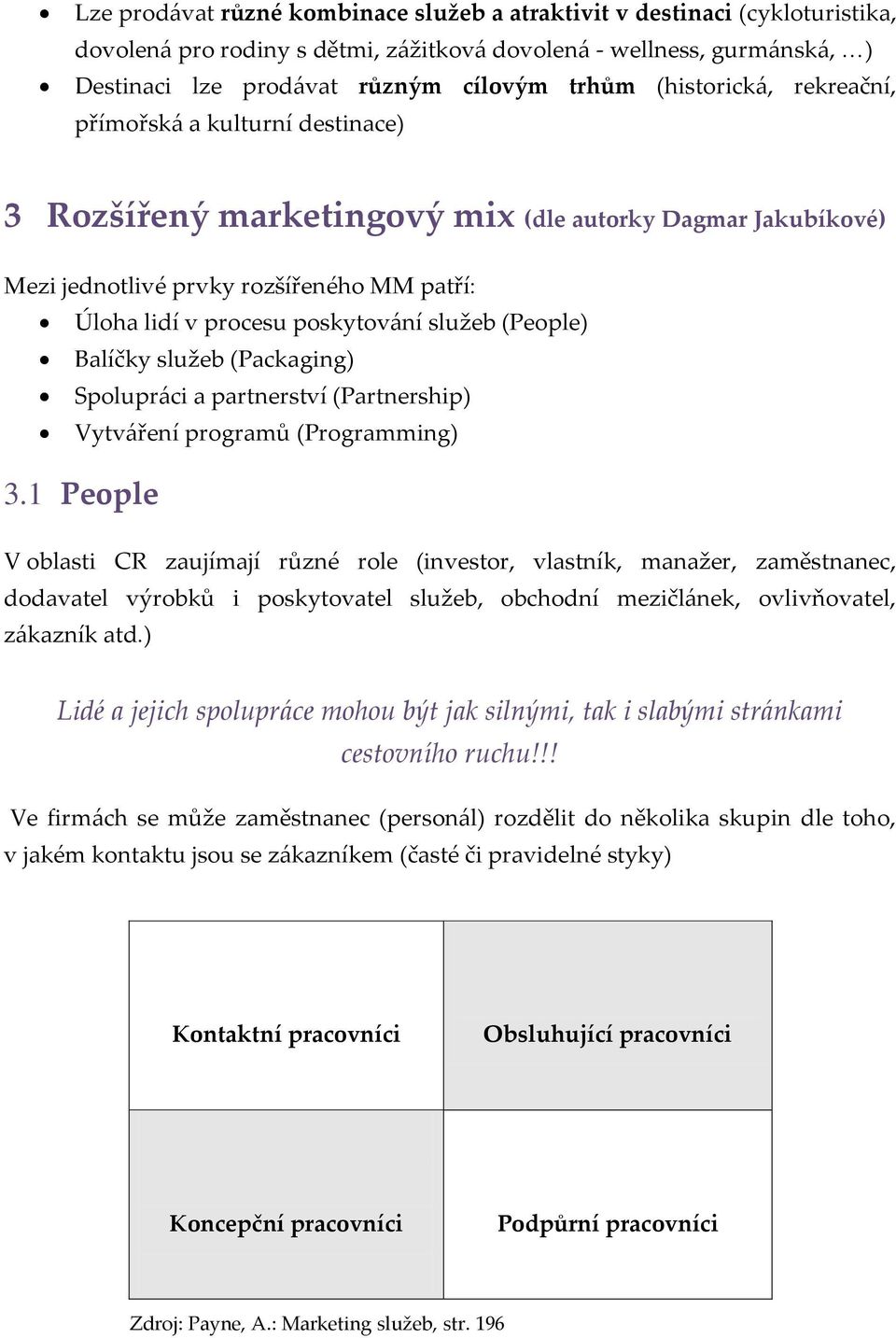 služeb (People) Balíčky služeb (Packaging) Spolupr{ci a partnerství (Partnership) Vytv{ření programů (Programming) 3.