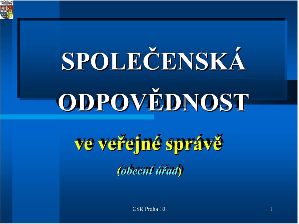 veřejné ejné správě