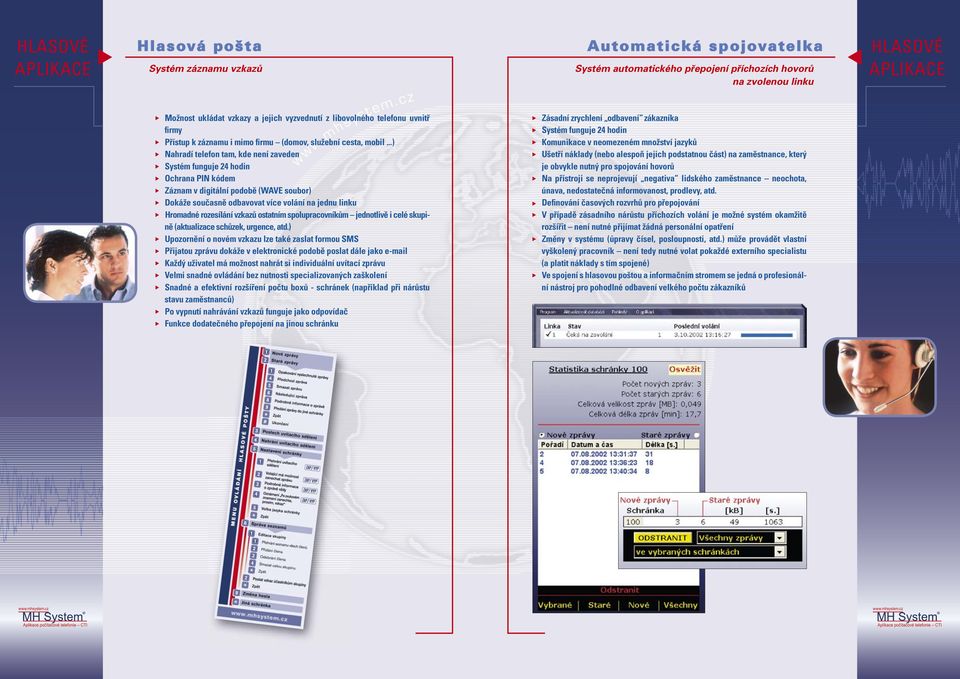 vzkazů ostatním spo lupracovníkům jednotlivě i celé skupině (aktualizace schůzek, urgence, atd.