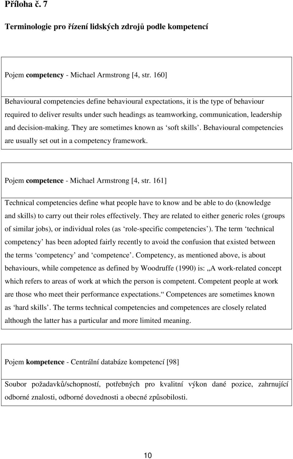 decision-making. They are sometimes known as soft skills. Behavioural competencies are usually set out in a competency framework. Pojem competence - Michael Armstrong [4, str.