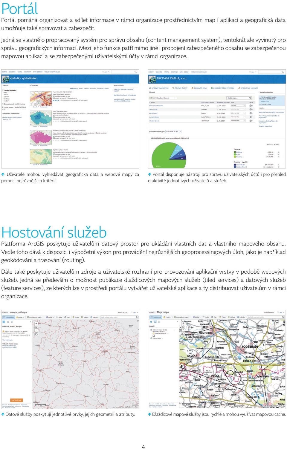 Mezi jeho funkce patří mimo jiné i propojení zabezpečeného obsahu se zabezpečenou mapovou aplikací a se zabezpečenými uživatelskými účty v rámci organizace.