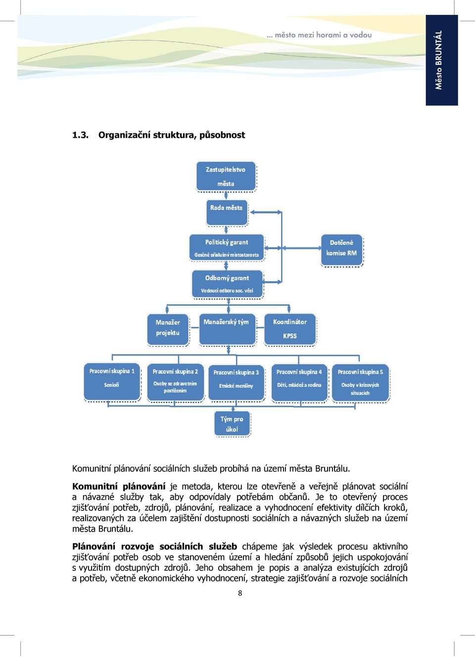 Je to otevřený proces zjišťování potřeb, zdrojů, plánování, realizace a vyhodnocení efektivity dílčích kroků, realizovaných za účelem zajištění dostupnosti sociálních a návazných služeb na území