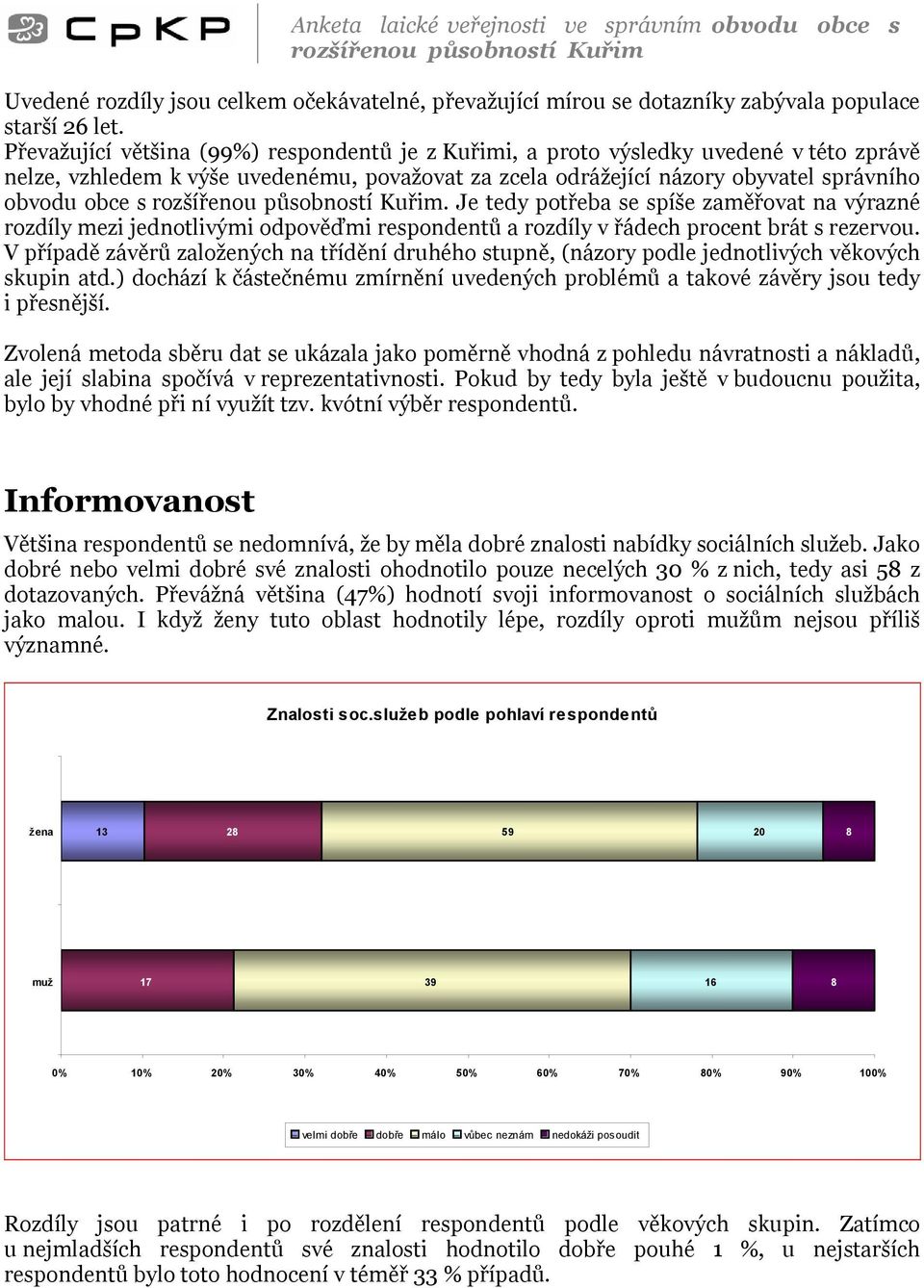 Je tedy potřeba se spíše zaměřovat na výrazné rozdíly mezi jednotlivými odpověďmi respondentů a rozdíly v řádech procent brát s rezervou.