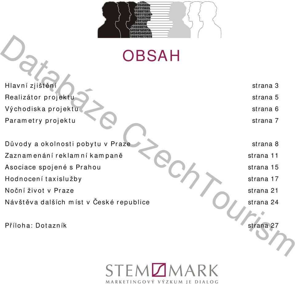 kampaně strana 11 Asociace spojené s Prahou strana 15 Hodnocení taxislužby strana 17 Noční