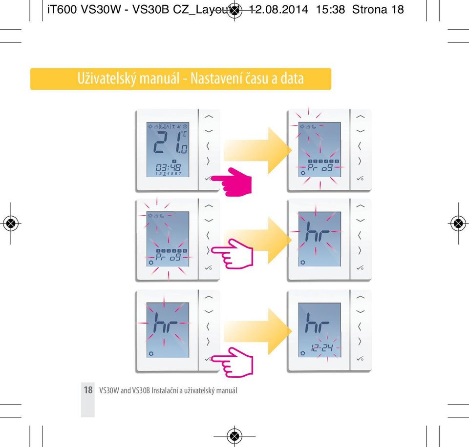 manuál - Nastavení času a data 18