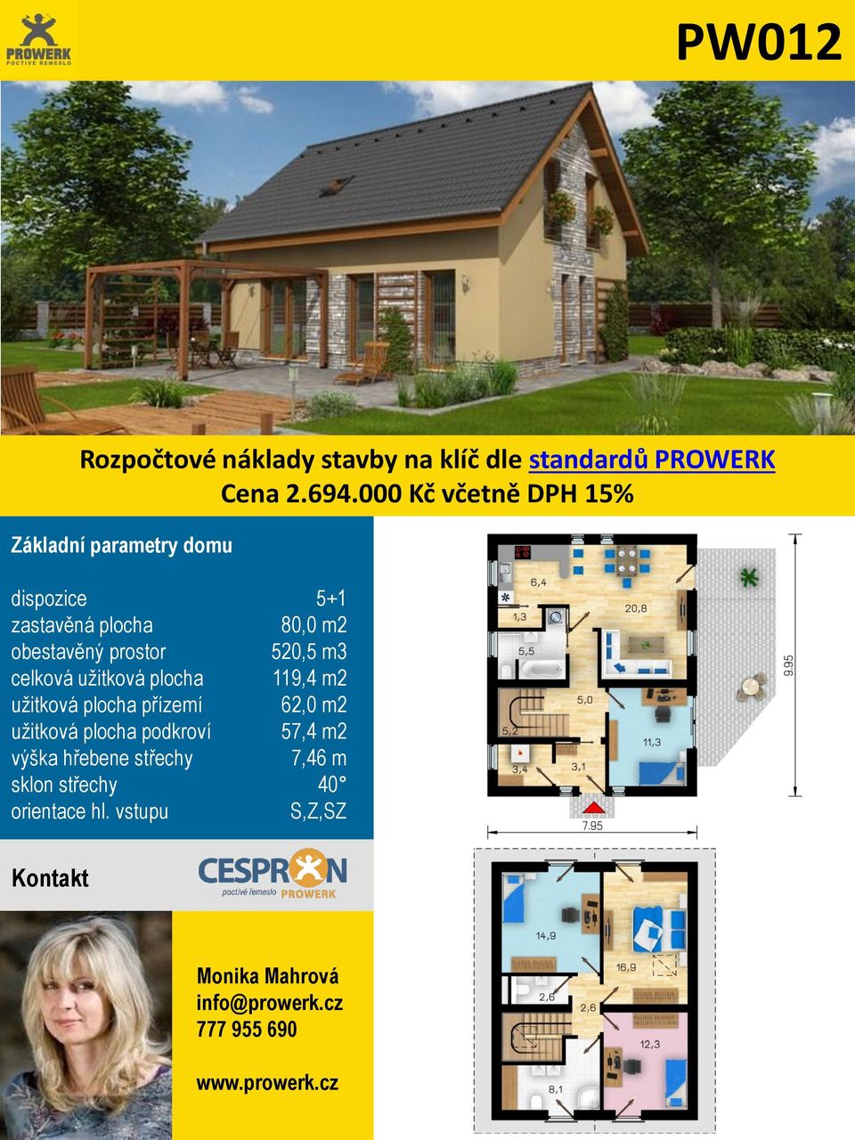 m3 celková užitková plocha 119,4 m2 užitková