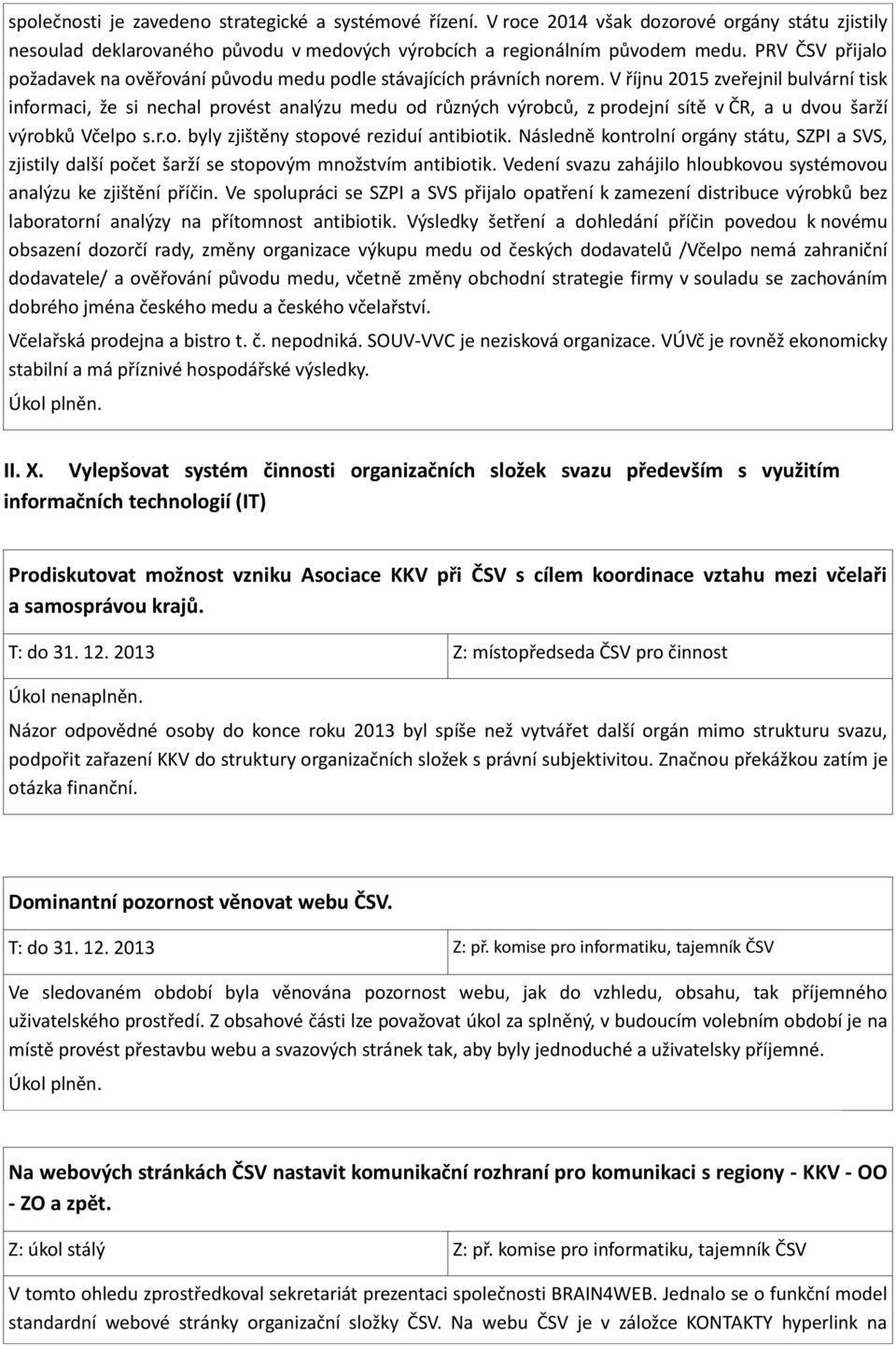 V říjnu 2015 zveřejnil bulvární tisk informaci, že si nechal provést analýzu medu od různých výrobců, z prodejní sítě v ČR, a u dvou šarží výrobků Včelpo s.r.o. byly zjištěny stopové reziduí antibiotik.