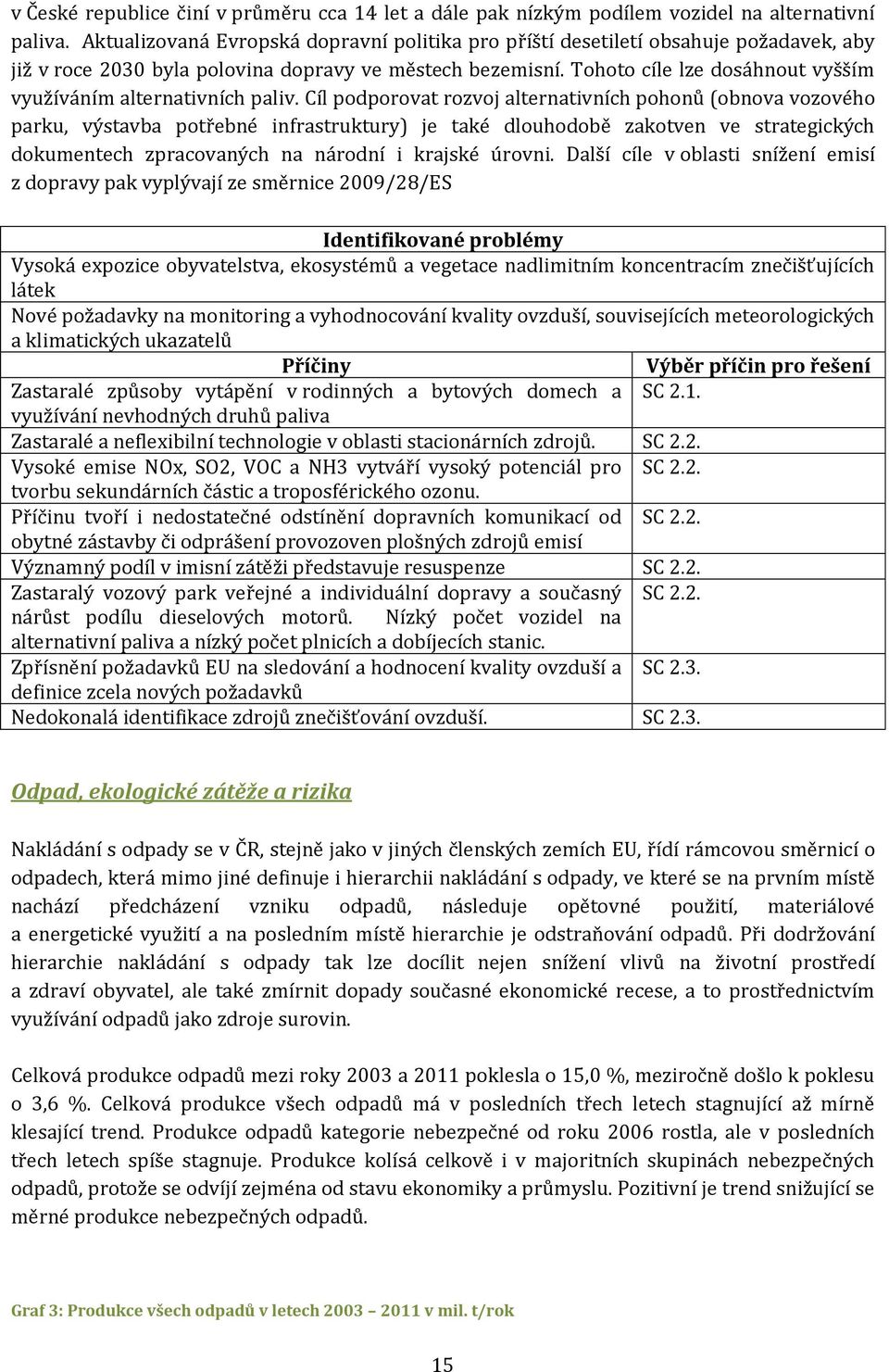 Tohoto cíle lze dosáhnout vyšším využíváním alternativních paliv.