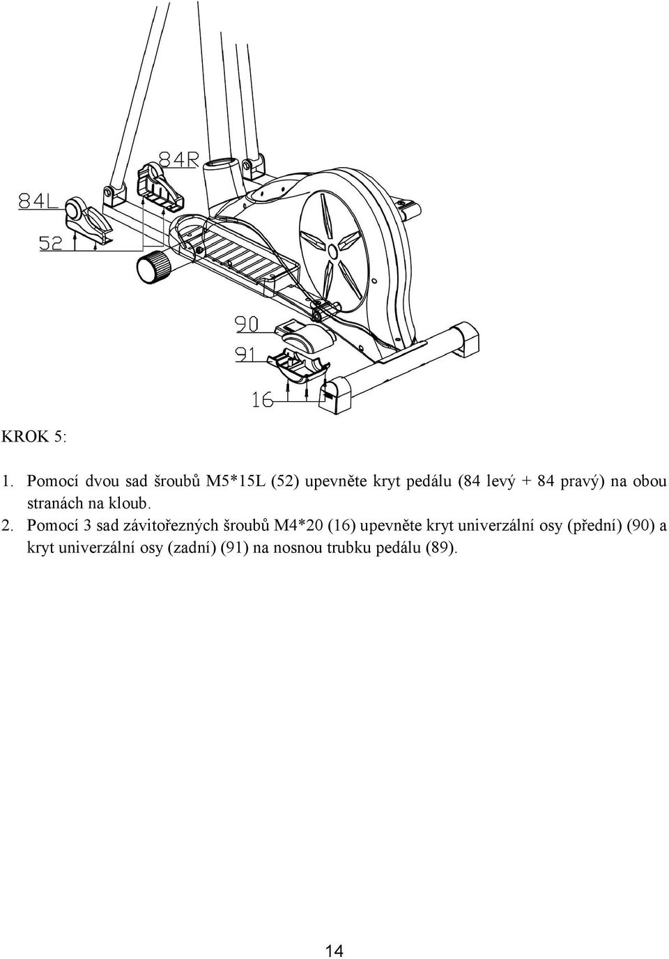 84 pravý) na obou stranách na kloub. 2.