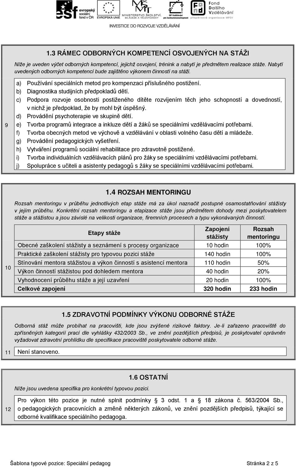 c) Podpora rozvoje osobnosti postiženého dítěte rozvíjením těch jeho schopností a dovedností, v nichž je předpoklad, že by mohl být úspěšný. d) Provádění psychoterapie ve skupině dětí.