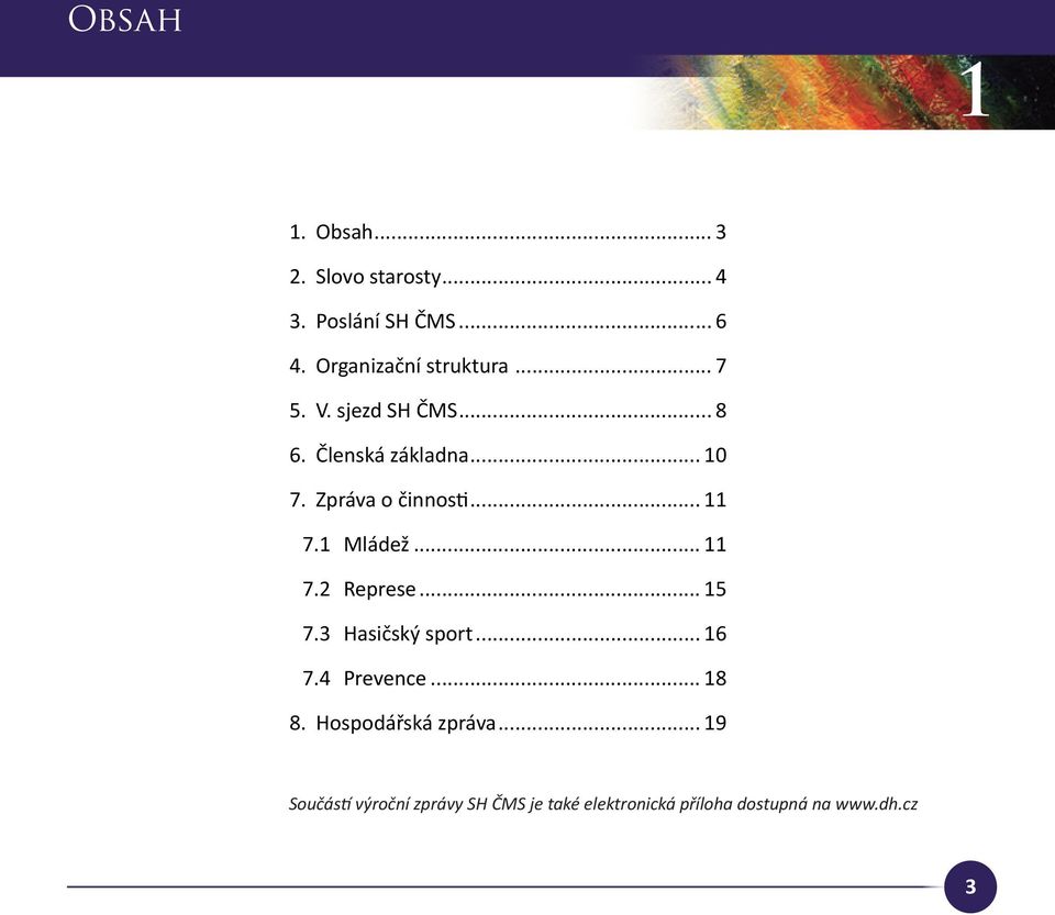 Zpráva o činnosti... 11 7.1 Mládež... 11 7.2 Represe... 15 7.3 Hasičský sport... 16 7.