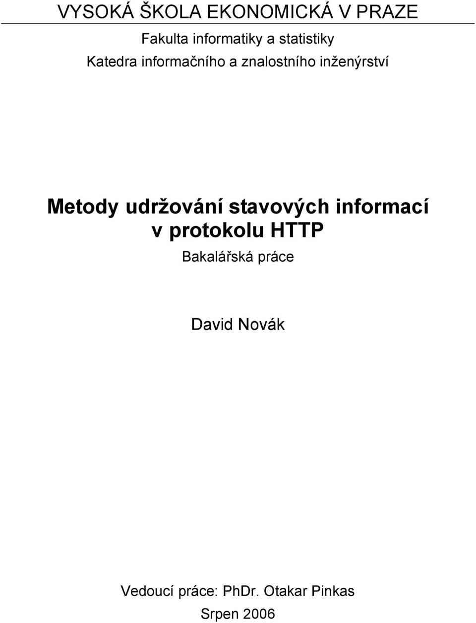 Metody udržování stavových informací v protokolu HTTP