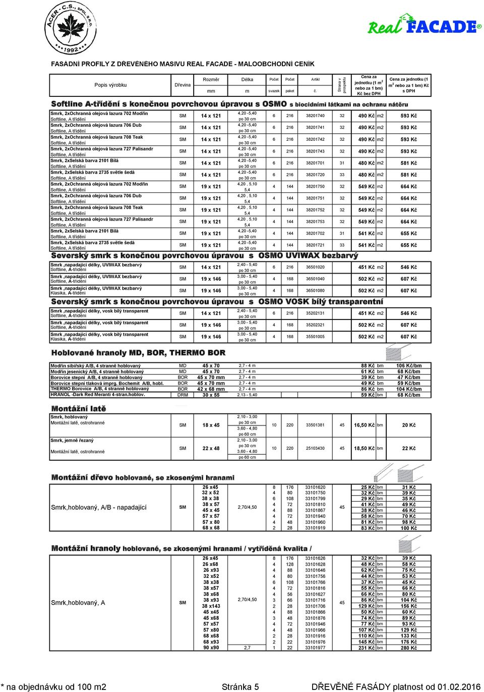 šedá,20 -,0 x 2 Smrk, 2xOchranná olejová lazura 702 Modřín,20,, 9 x 2, Smrk, 2xOchranná olejová lazura 70 Dub,20,, 9 x 2, Smrk, 2xOchranná olejová lazura 708 Teak,20,, 9 x 2, Smrk, 2xOchranná olejová