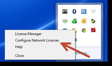 Jakmile je server změněn, zobrazí se níže kompletní seznam licencí z vašeho CLS hostitelského počítače. Nyní můžete CLS manažer licencí zavřít.