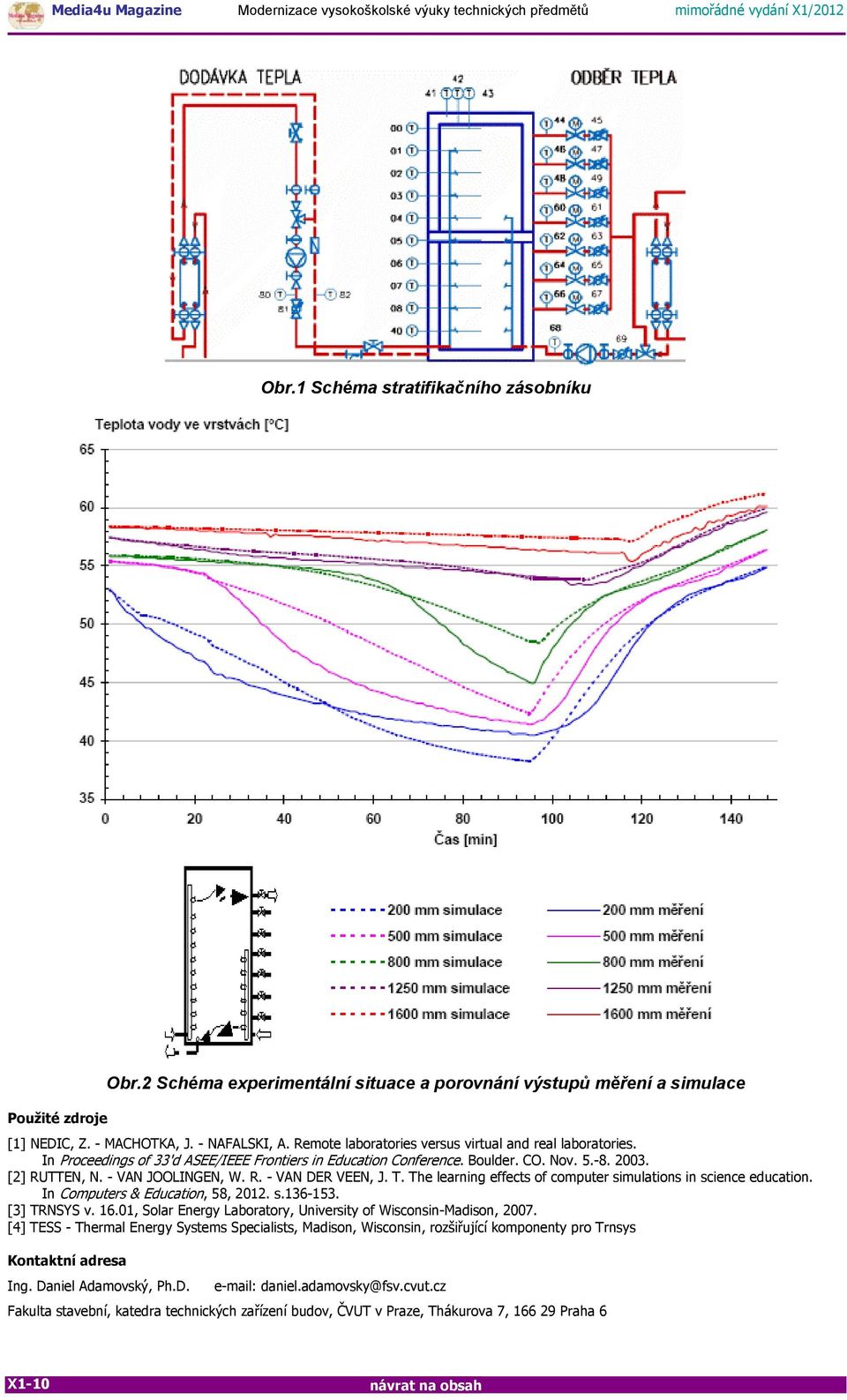 T. The learning effects of computer simulations in science education. In Computers & Education, 58, 2012. s.136-153. [3] TRNSYS v. 16.