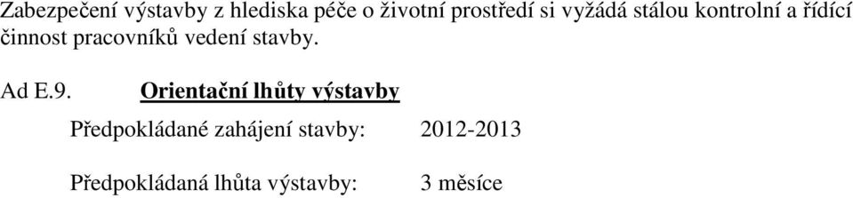 stavby. Ad E.9.