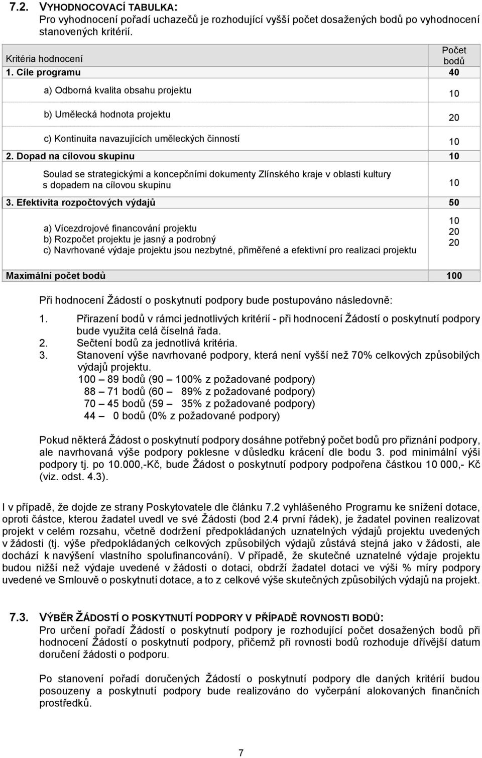 Dopad na cílovou skupinu 10 Soulad se strategickými a koncepčními dokumenty Zlínského kraje v oblasti kultury s dopadem na cílovou skupinu 10 3.