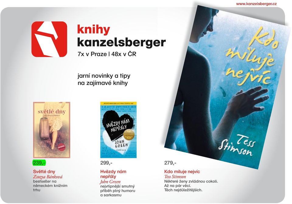 Zsuzsa Bánková bestseller na německém knižním trhu 279,- Hvězdy nám nepřály John