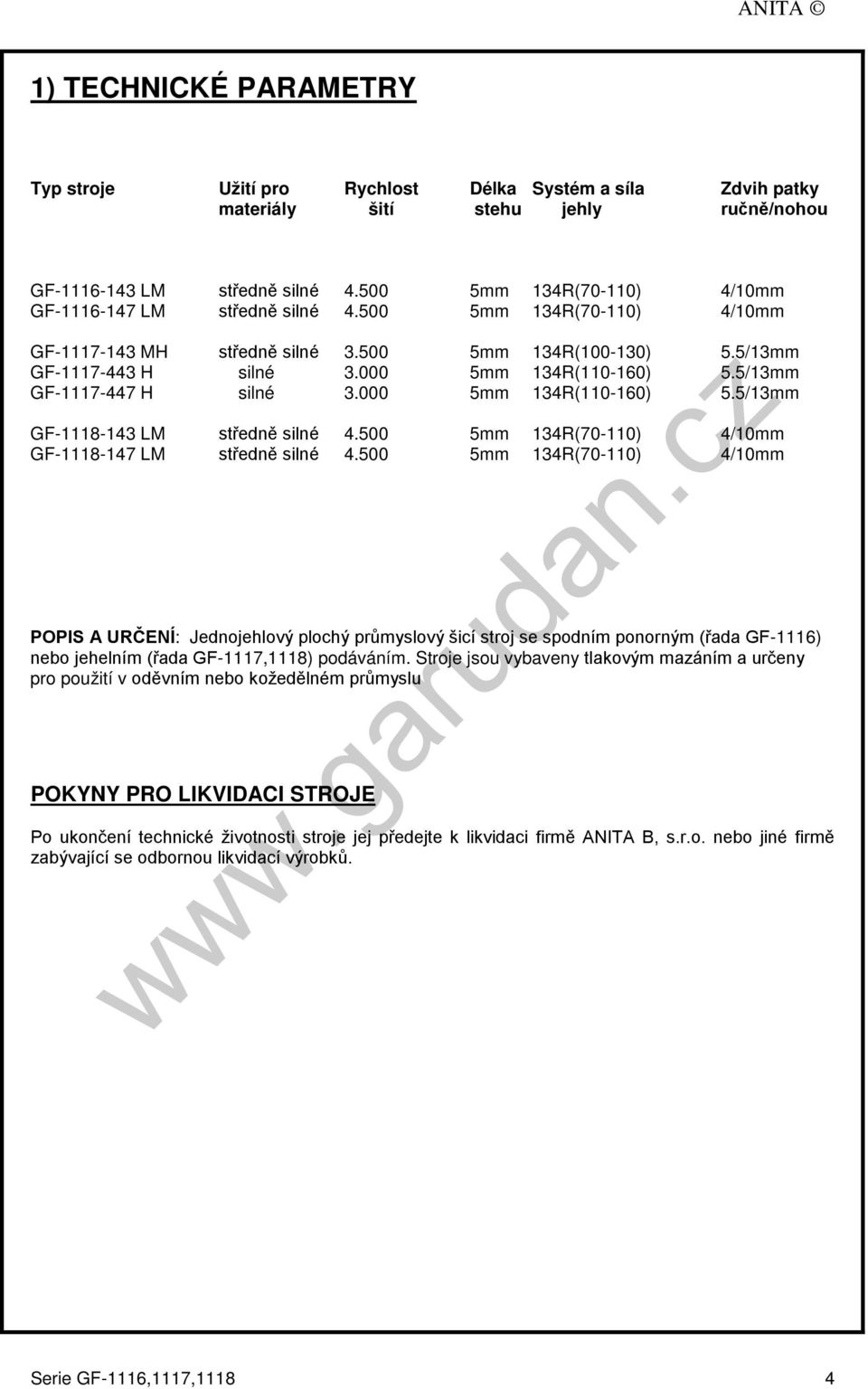 5/13mm GF-1117-447 H silné 3.000 5mm 134R(110-160) 5.5/13mm GF-1118-143 LM středně silné 4.500 5mm 134R(70-110) 4/10mm GF-1118-147 LM středně silné 4.