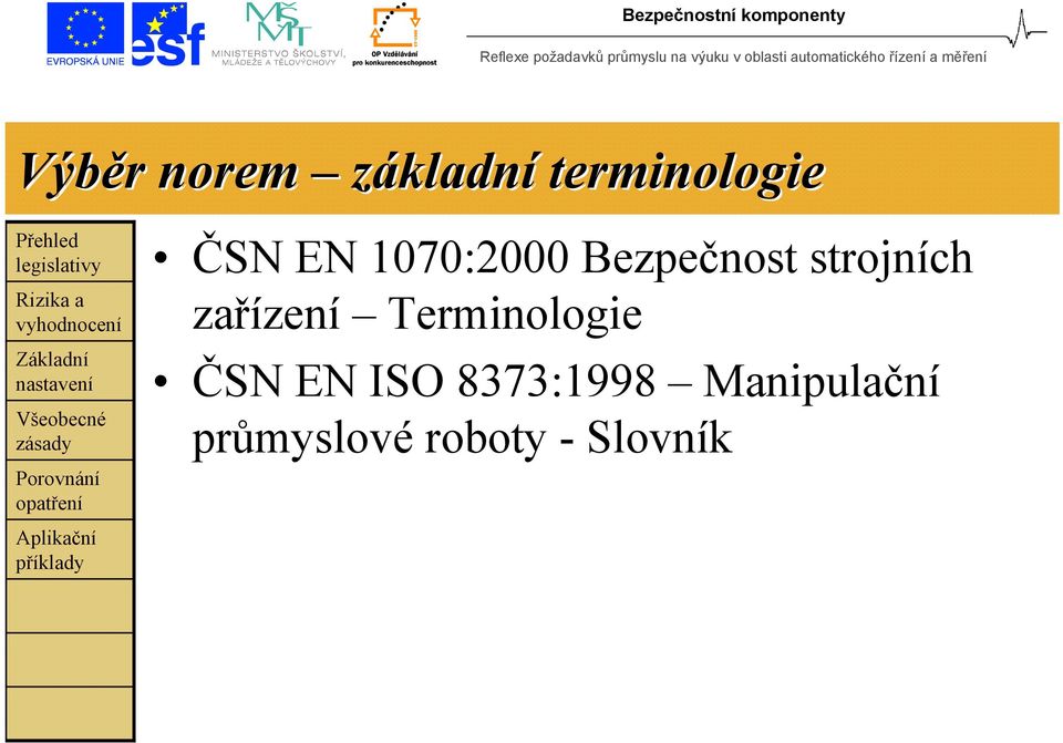 zařízení Terminologie ČSN EN ISO