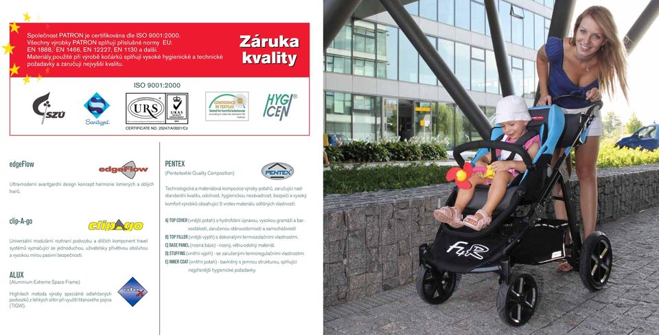 Záruka kvality ISO 9001:2000 REGISTERED TO ISO 9001 URS is a member of Registrar of Standards (Holdings) Ltd. CERTIFICATE NO.