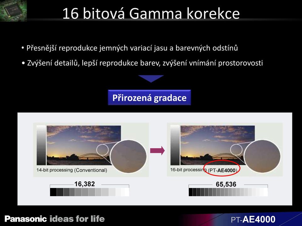 detailů, lepší reprodukce barev, zvýšení vnímání