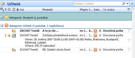 6 Přílohy zprávy a jejich náhledy Náhled přílohy je jednou z funkcí, která vám mnohonásobně ušetří práci při zpracování příchozích e- mailů.