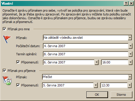 Výhodou nastavených příznaků je také vyhledávání s kritériem příznaku, což značně zjednodušuje vaši práci.