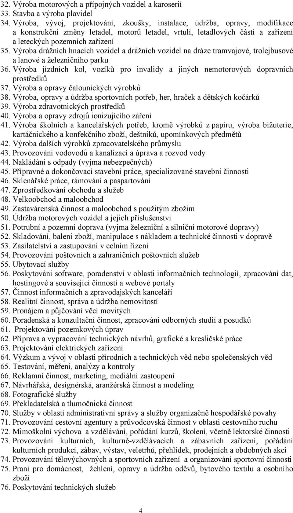 Výroba drážních hnacích vozidel a drážních vozidel na dráze tramvajové, trolejbusové a lanové a železničního parku 36.