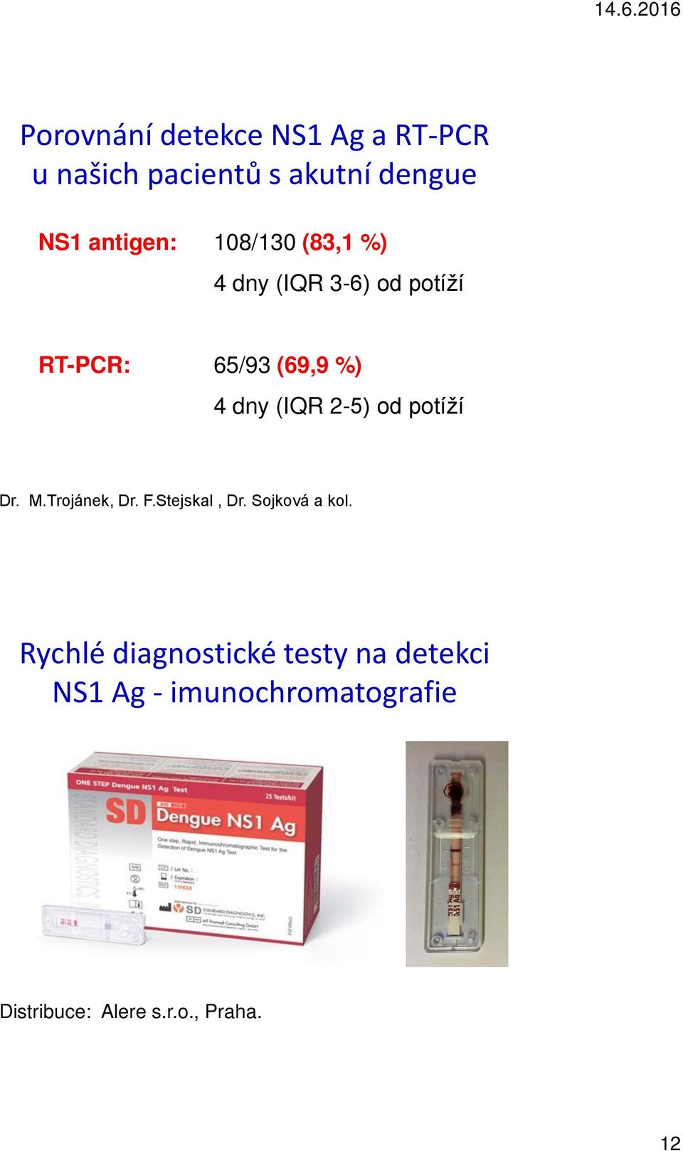 od potíží Dr. M.Trojánek, Dr. F.Stejskal, Dr. Sojková a kol.