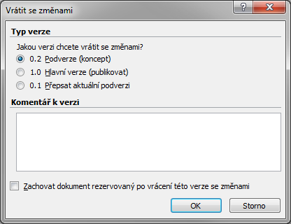 Kapitola 9: Karta Soubor 102 OBR. 9-4: INFORMACE O DOKUMENTU ULOŽENÉM NA WEBU SHAREPOINT OBR.