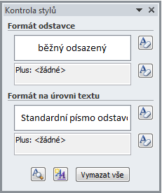 Kapitola 2: Karta Domů 26 šabloně) 7. Výchozí hodnoty pro nastavení formátu písma je moţné vybrat také v dialogovém okně Písmo a nastavit je klepnutím do tlačítka Nastavit jako výchozí.