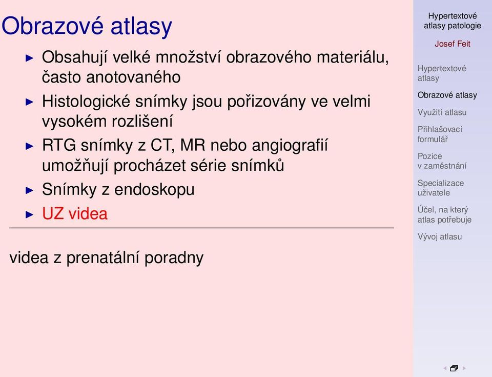 rozlišení RTG snímky z CT, MR nebo angiografií umožňují procházet