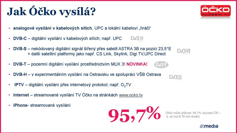 CS Link, Skylink, Digi TV,UPC Direct DVB-T pozemní digitální vysílání prostřednictvím MUX 3! NOVINKA!