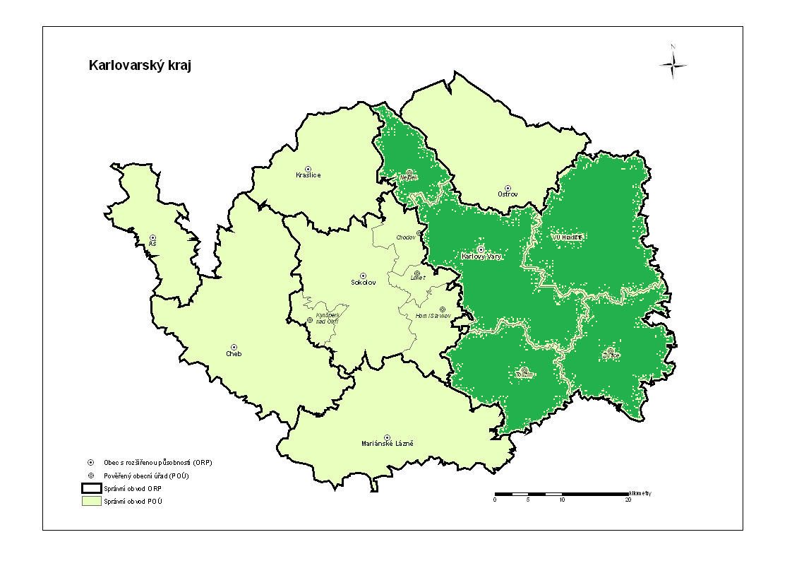 Správní oblast Jedná se o největší oblast Karlovarského kraje. Tato oblast se rozkládá v západní části Karlovarského kraje.