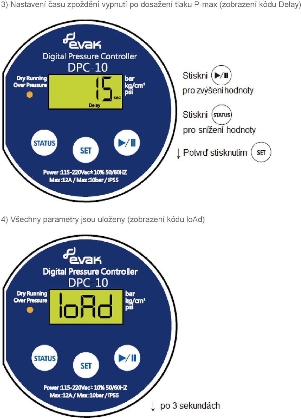 kódu Delay) 4) Všechny parametry