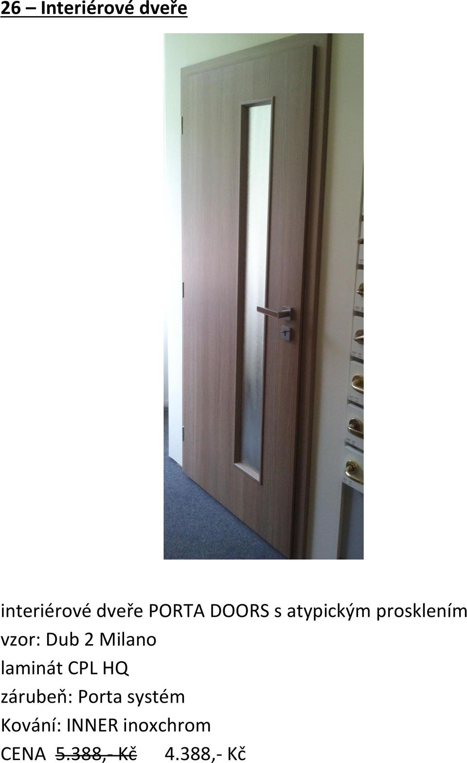 Milano laminát CPL HQ zárubeň: Porta systém