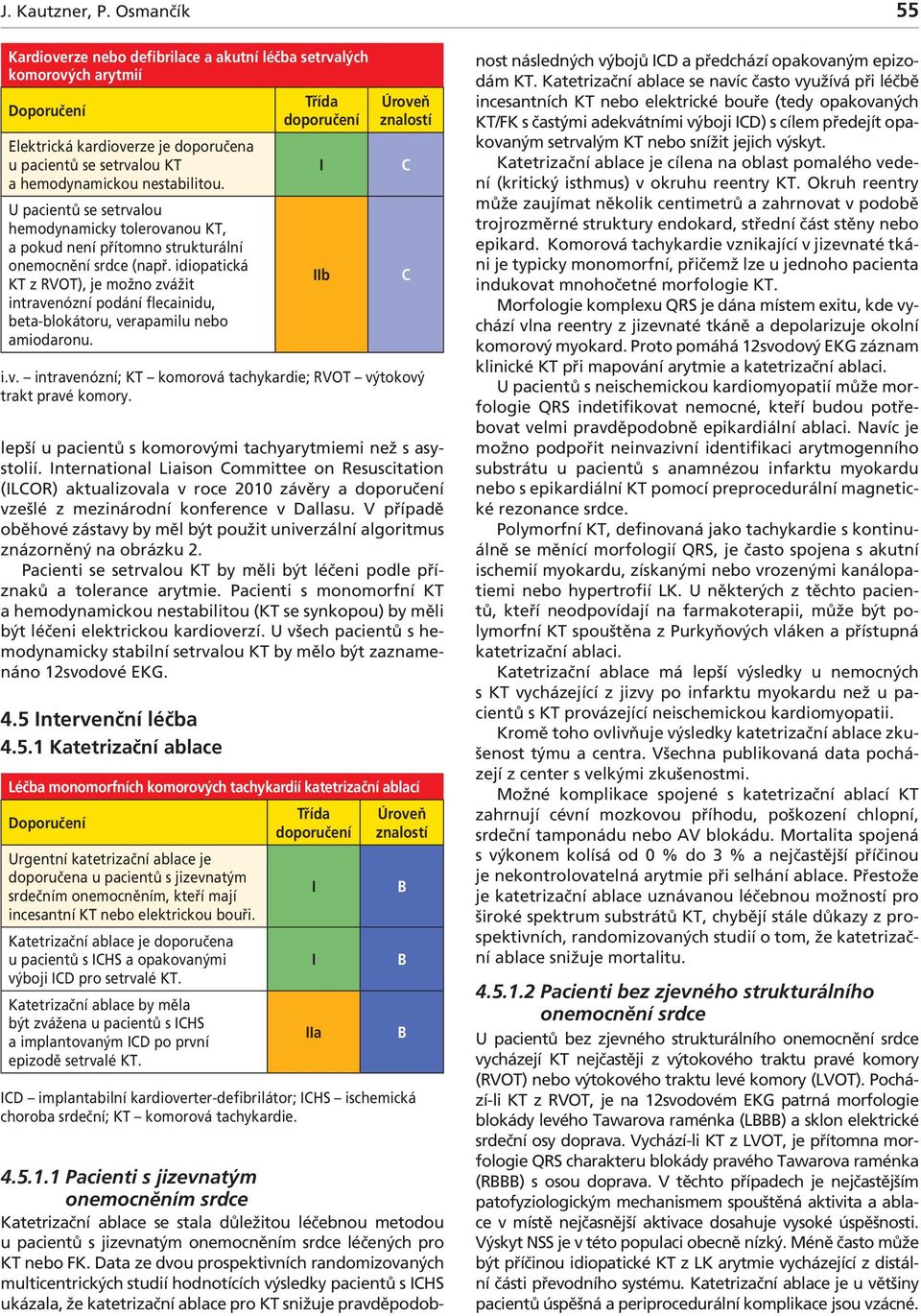 idiopatická KT z RVOT), je možno zvážit intravenózní podání flecainidu, beta-blokátoru, verapamilu nebo amiodaronu. lepší u pacientů s komorovými tachyarytmiemi než s asystolií.