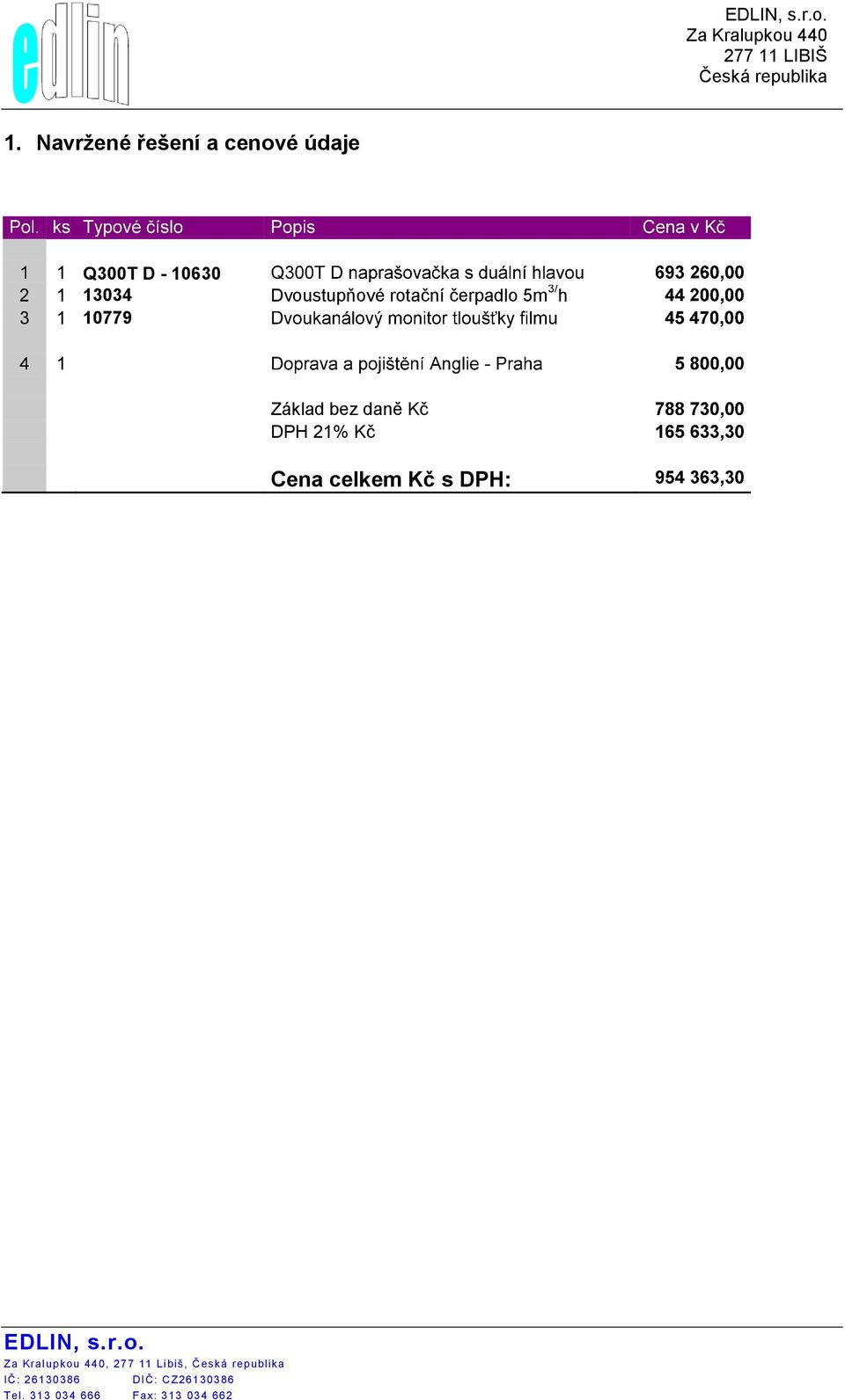 čerpadlo 5m 3/ h 10779 Základ bez daně