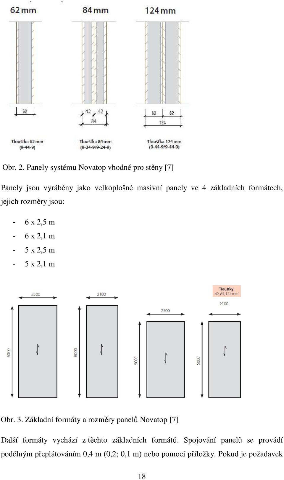 základních formátech, jejich rozměry jsou: - 6 x 2,5 m - 6 x 2,1 m - 5 x 2,5 m - 5 x 2,1 m Obr. 3.