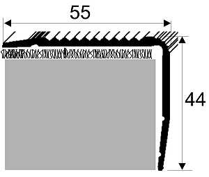 Kovové profily / SCHODOVÉ Schodová hrana 25 x 10 mm - ( šroubovací, samolepící ) Schodová hrana 45 x 23 mm - ( šroubovací ) zlatá E00 270 cm 3-31-2700 90 cm 3-31-0900 stříbro E01 270 cm 3-31-2701 90