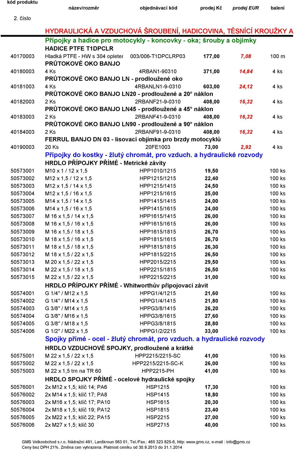 PRŮTOKOVÉ OKO BANJO LN20 - prodloužené a 20 náklon 40182003 2 Ks 2RBANF21-9-0310 408,00 16,32 4 ks PRŮTOKOVÉ OKO BANJO LN45 - prodloužené a 45 náklon 40183003 2 Ks 2RBANF41-9-0310 408,00 16,32 4 ks