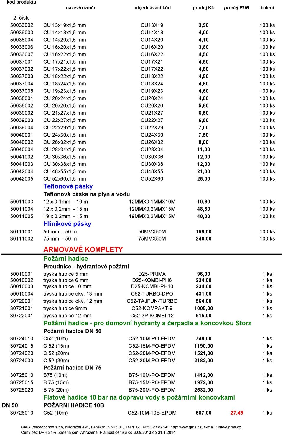 CU18X24 4,60 100 ks 50037005 CU 19x23x1,5 mm CU19X23 4,60 100 ks 50038001 CU 20x24x1,5 mm CU20X24 4,80 100 ks 50038002 CU 20x26x1,5 mm CU20X26 5,80 100 ks 50039002 CU 21x27x1,5 mm CU21X27 6,50 100 ks