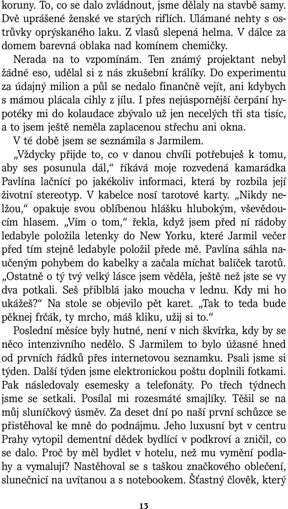 Do experimentu za údajný milion a půl se nedalo finančně vejít, ani kdybych s mámou plácala cihly z jílu.