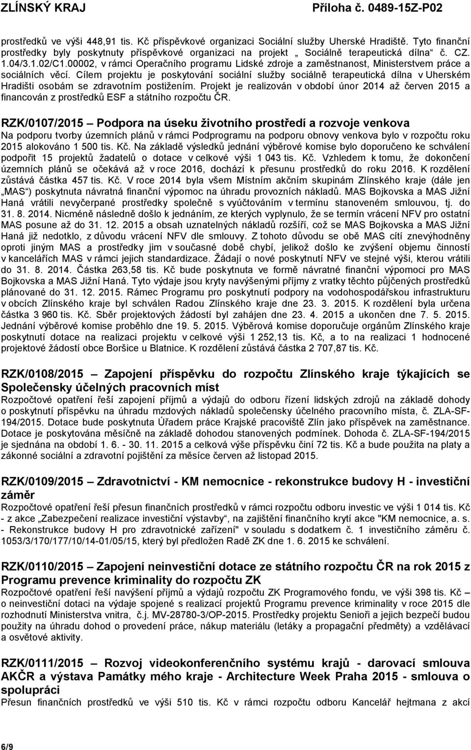 Cílem projektu je poskytování sociální služby sociálně terapeutická dílna v Uherském Hradišti osobám se zdravotním postižením.