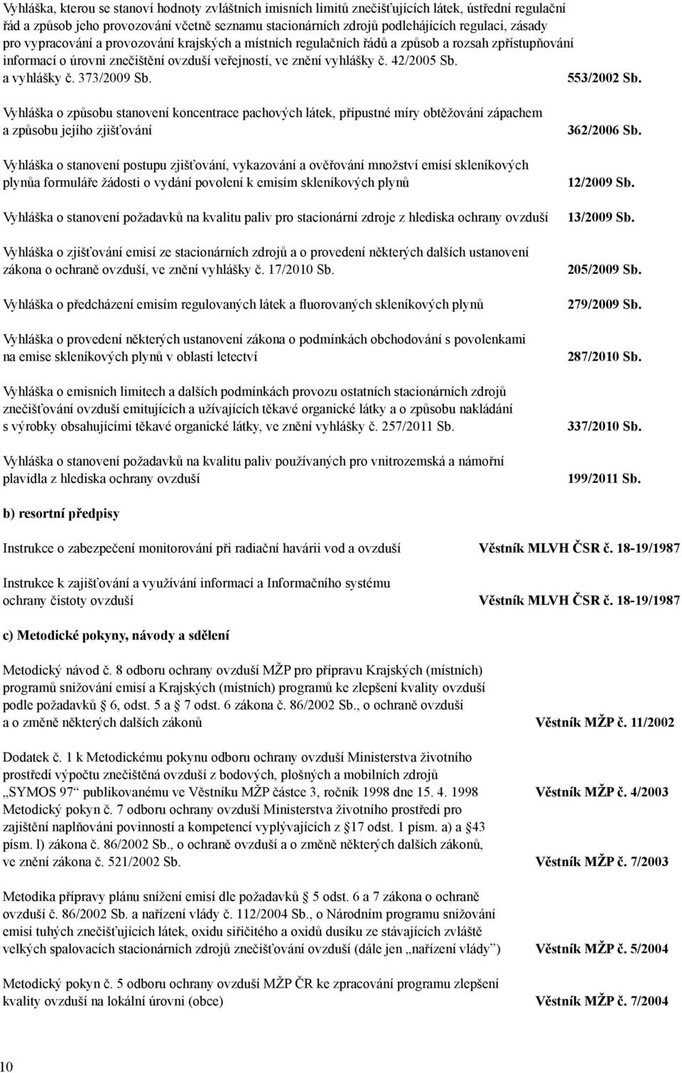 a vyhlášky č. 373/2009 Sb. 553/2002 Sb.