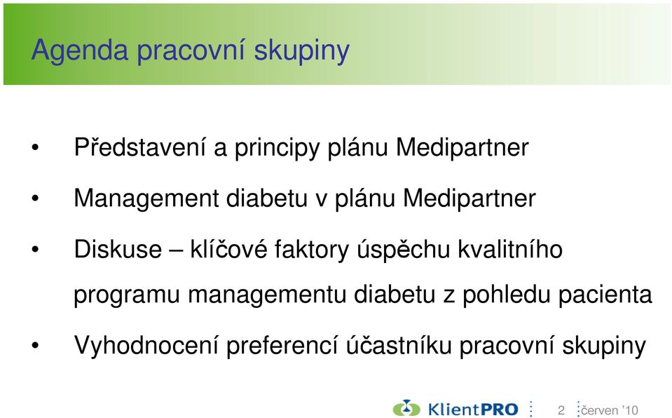 klíčové faktory úspěchu kvalitního programu managementu diabetu